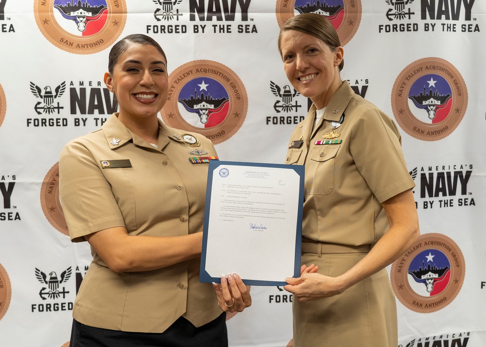 Navy Talent Acquisition Group San Antonio&amp;#xA;Meritoriously Advances Three Sailors