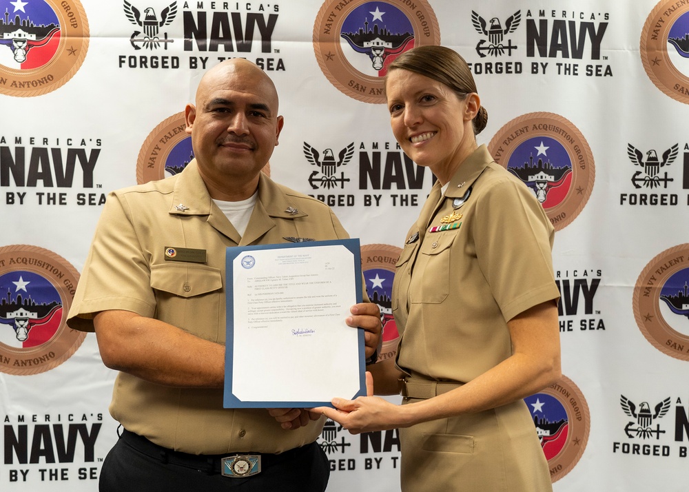 Navy Talent Acquisition Group San Antonio&amp;#xA;Meritoriously Advances Three Sailors