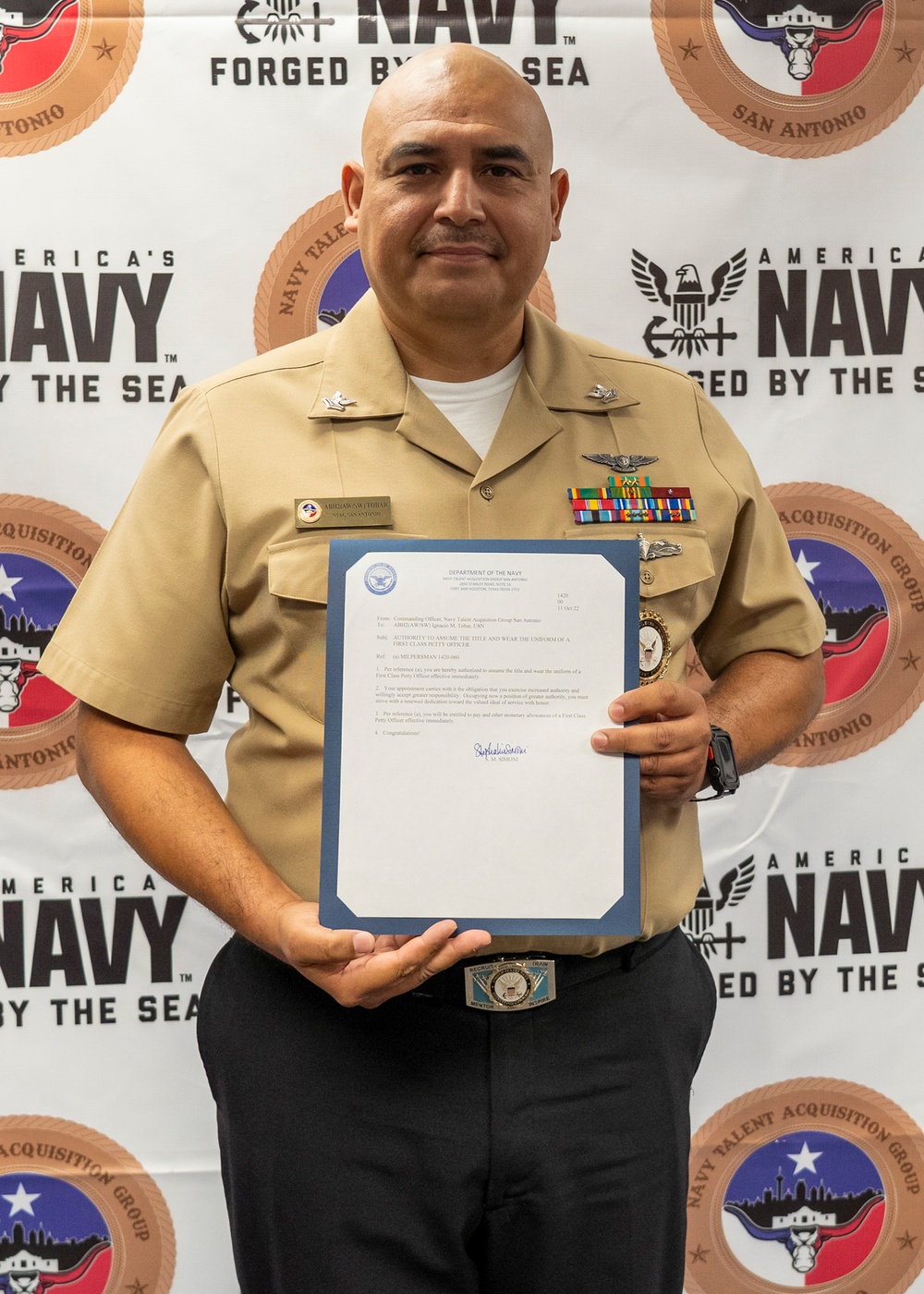 Navy Talent Acquisition Group San Antonio&amp;#xA;Meritoriously Advances Three Sailors