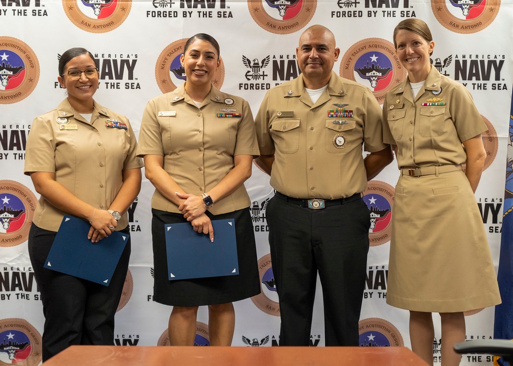 Navy Talent Acquisition Group San Antonio&amp;#xA;Meritoriously Advances Three Sailors