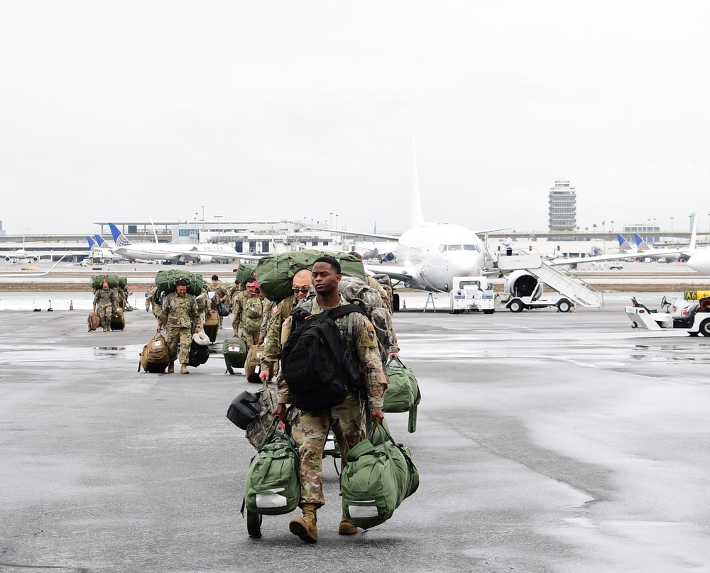 Cal Guard's 1-185th Infantry Regiment's homecoming