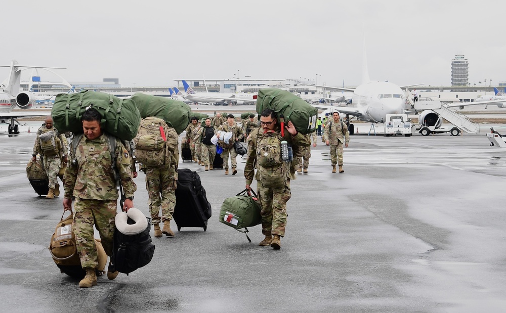 Cal Guard's 1-185th Infantry Regiment's homecoming