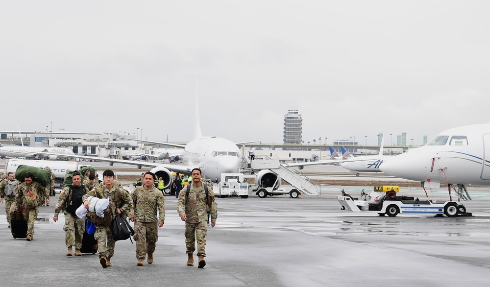 Cal Guard's 1-185th Infantry Regiment's homecoming