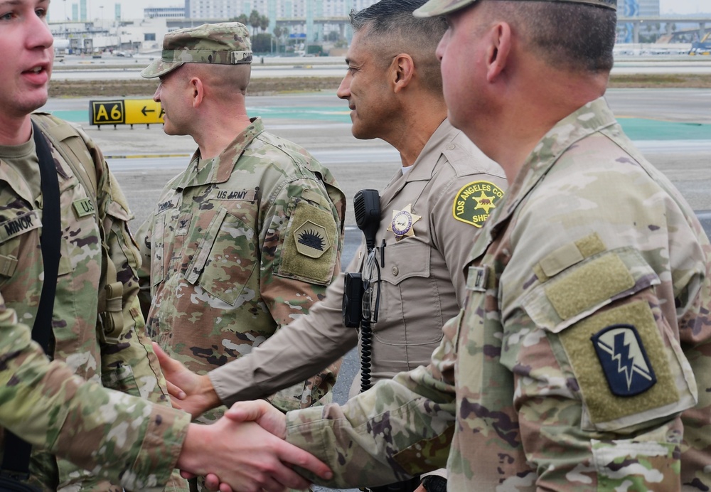 Cal Guard's 1-185th Infantry Regiment's homecoming