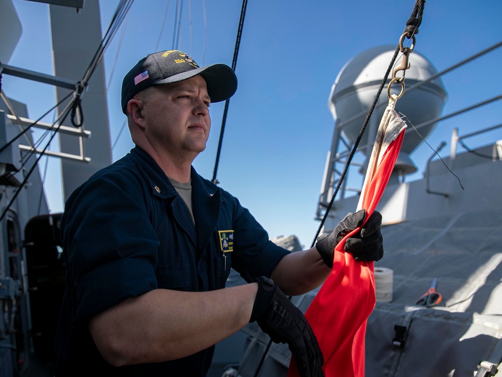 USS Delbert D. Black Conducts RAS with USNS Matthew Perry