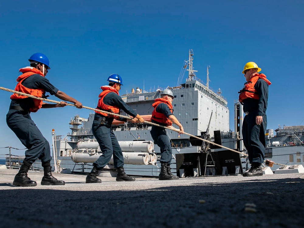 USS Delbert D. Black Conducts RAS with USNS Matthew Perry