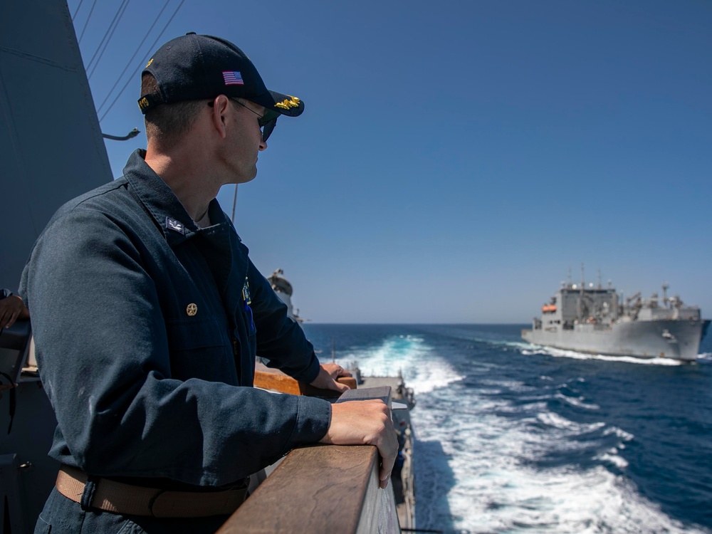 USS Delbert D. Black Conducts RAS with USNS Matthew Perry