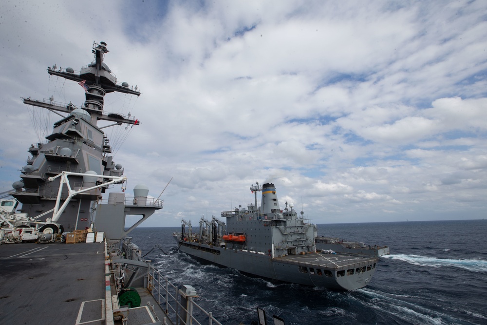 Ford and Normandy underway replenishment