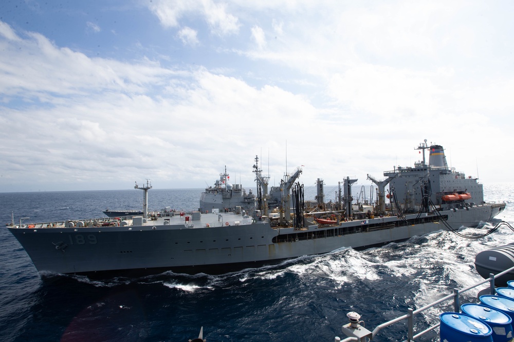 Ford and Normandy underway replenishment