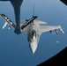 KC-135 Refuels F-16 Falcons and F-15 Eagles