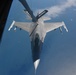 KC-135 Refuels F-16 Falcons and F-15 Eagles