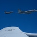 KC-135 Refuels F-16 Falcons and F-15 Eagles