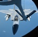 KC-135 Refuels F-16 Falcons and F-15 Eagles