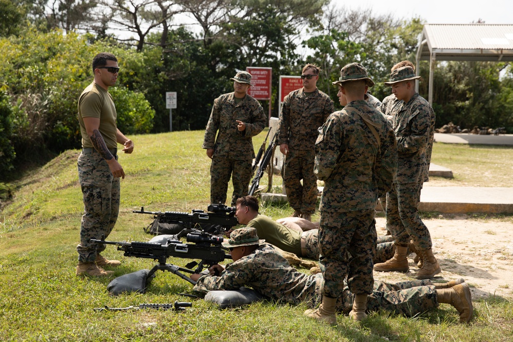 U.S. Marines with Combat Logistics Battalion 4 conduct live fire range