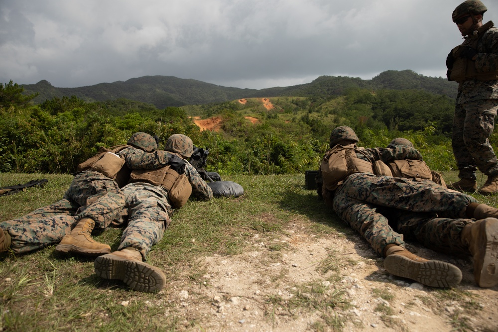 U.S. Marines with Combat Logistics Battalion 4 conduct live fire range