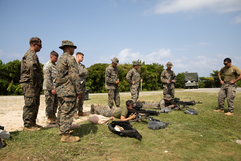 U.S. Marines with Combat Logistics Battalion 4 conduct live fire range