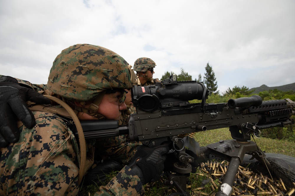 U.S. Marines with Combat Logistics Battalion 4 conduct live fire range