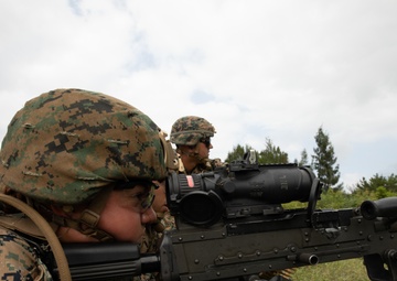 U.S. Marines with Combat Logistics Battalion 4 conduct live fire range