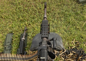 U.S. Marines with Combat Logistics Battalion 4 conduct live fire range