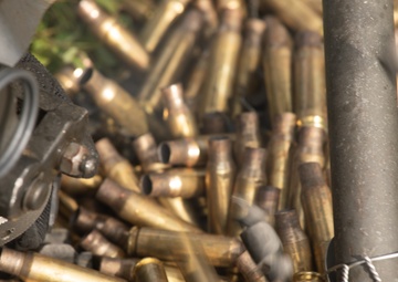 U.S. Marines with Combat Logistics Battalion 4 conduct live fire range