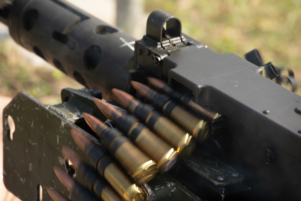 U.S. Marines with Combat Logistics Battalion 4 conduct live fire range