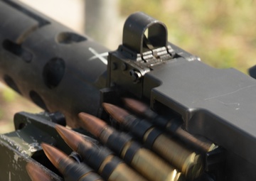 U.S. Marines with Combat Logistics Battalion 4 conduct live fire range