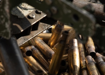 U.S. Marines with Combat Logistics Battalion 4 conduct live fire range