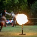 1st Infantry Division Commanding General's Mounted Color Guard participate in Chisholm Trail Festival