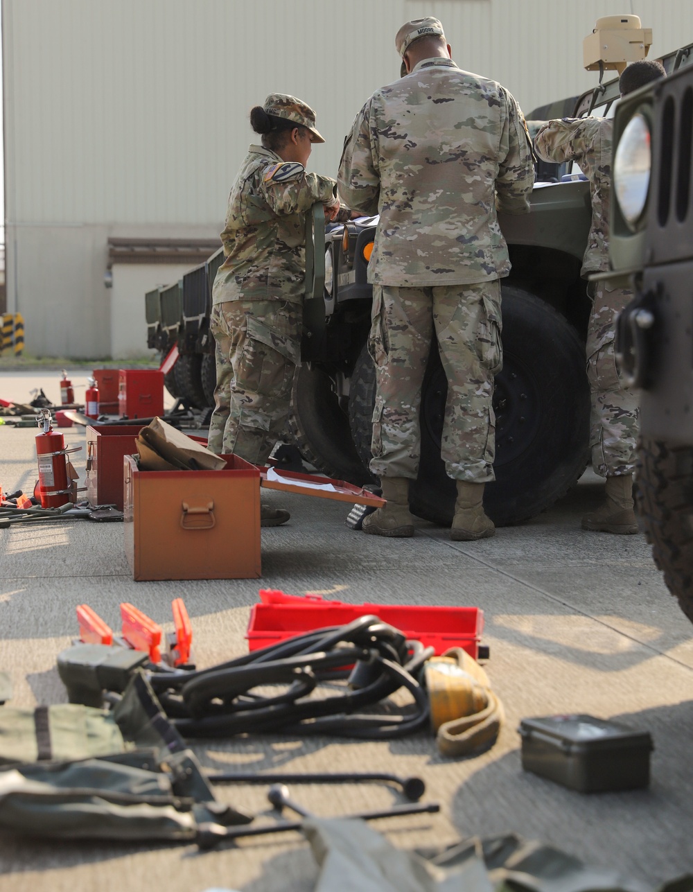 Working Hard at the Motor Pool