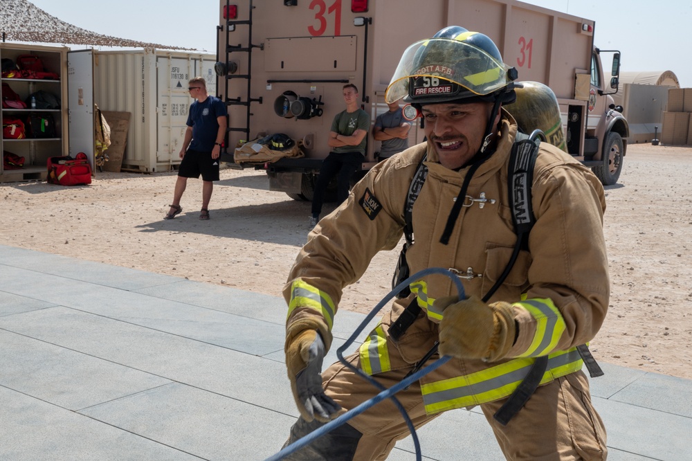 PSAB Fire hosts firefighter challenge