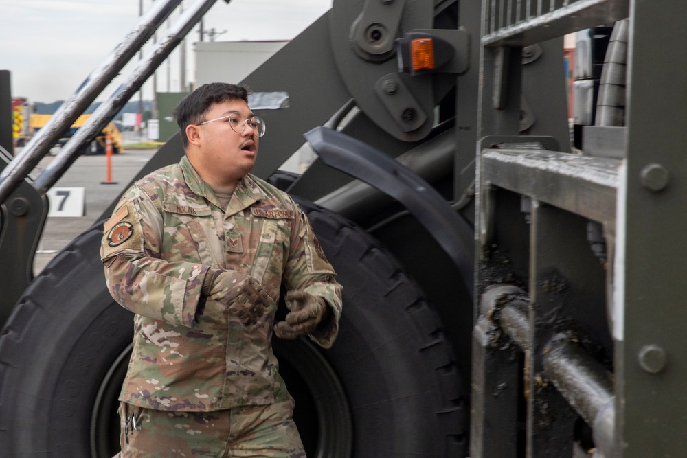 The 374th LRS conducts Cargo Deployment Function during SRI