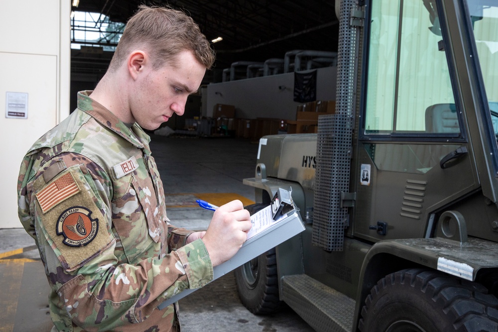 The 374th LRS conducts Cargo Deployment Function during SRI