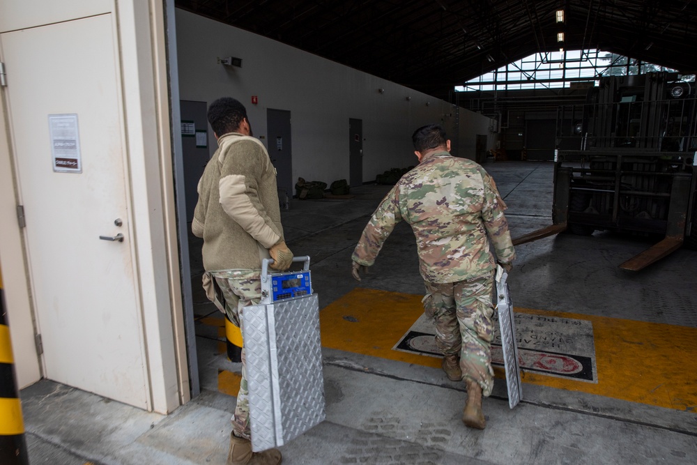 The 374th LRS conducts Cargo Deployment Function during SRI