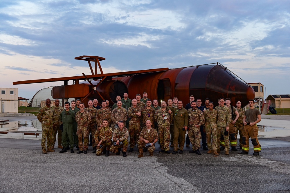 Aviano’s Fire Department Showcases Interoperability with Allied Nations