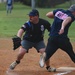 6th CES competes against 6th SFS in softball during Fire Prevention Week