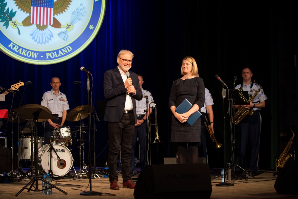 U.S. Air Forces Ambassadors Rock Band performs in Poland