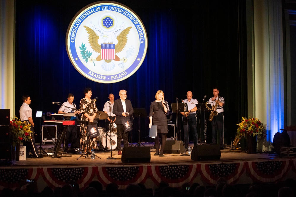 U.S. Air Forces Ambassadors Rock Band performs in Poland