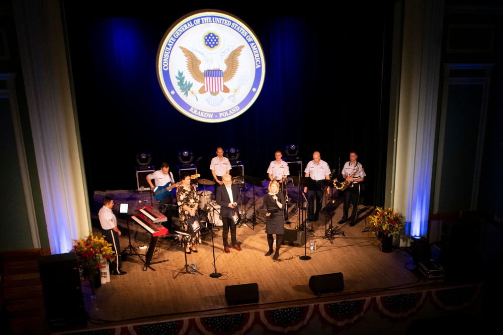 U.S. Air Forces Ambassadors Rock Band performs in Poland