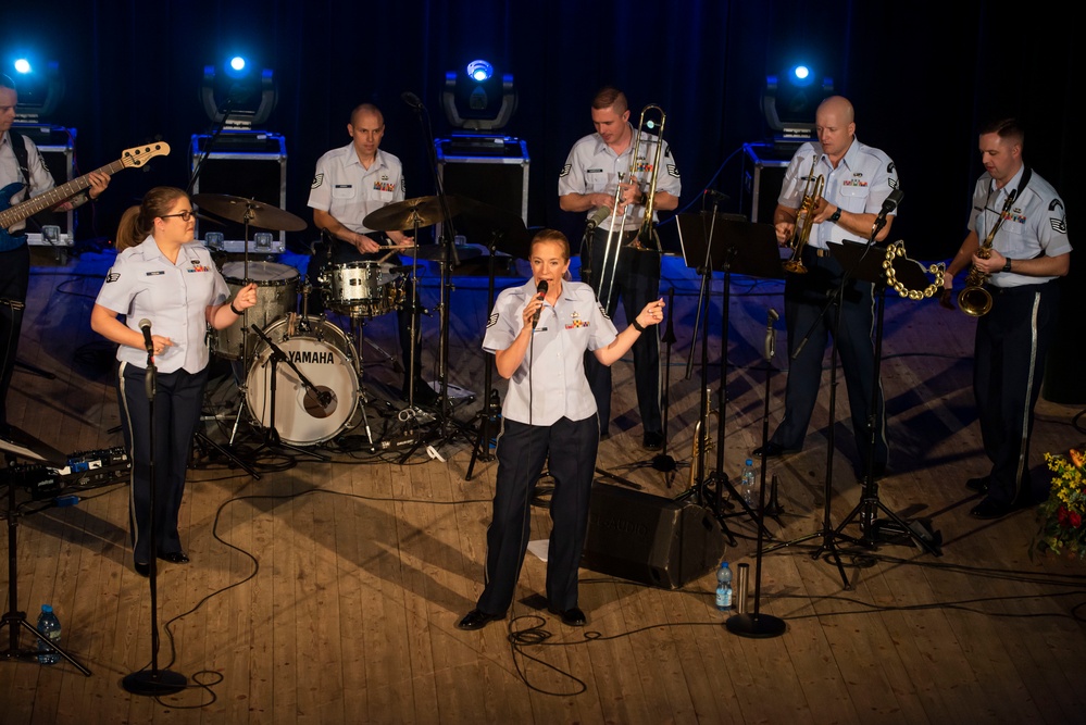 U.S. Air Forces Ambassadors Rock Band performs in Poland