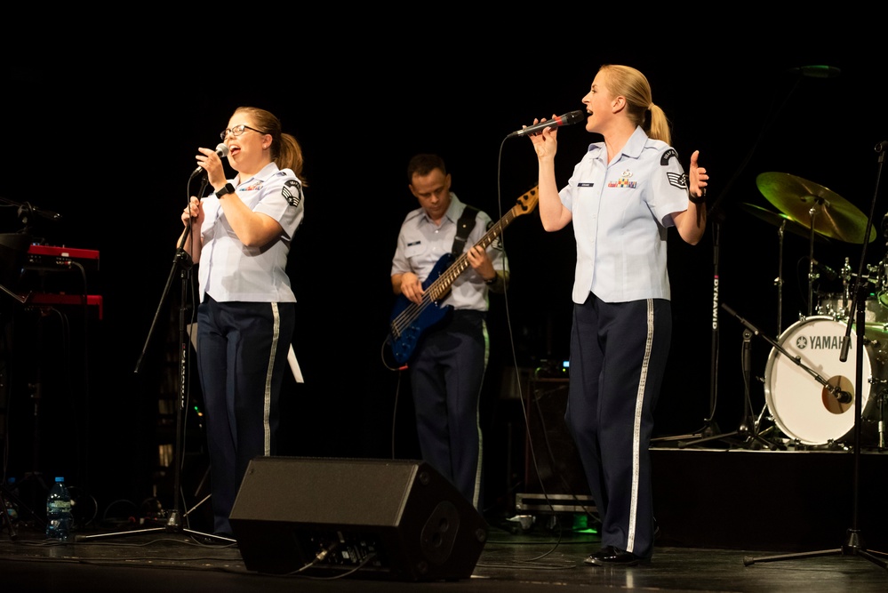 U.S. Air Forces Ambassadors Rock Band performs in Poland