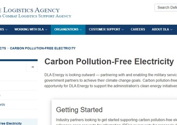DLA Energy launches informative carbon pollution-free electricity webpage