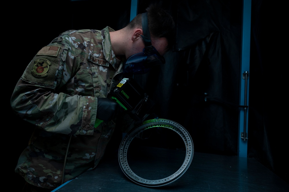 49th EMS NDI Airmen aim to detect aircraft structure problems