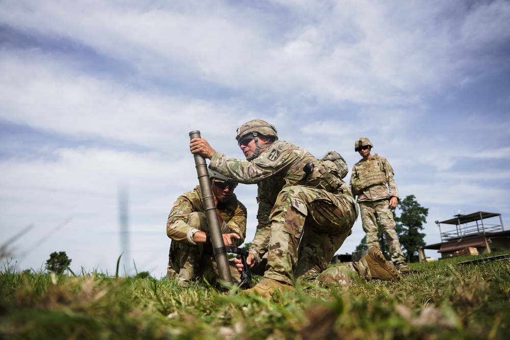 1-151 Infantry Regiment Conduct Mortar Training