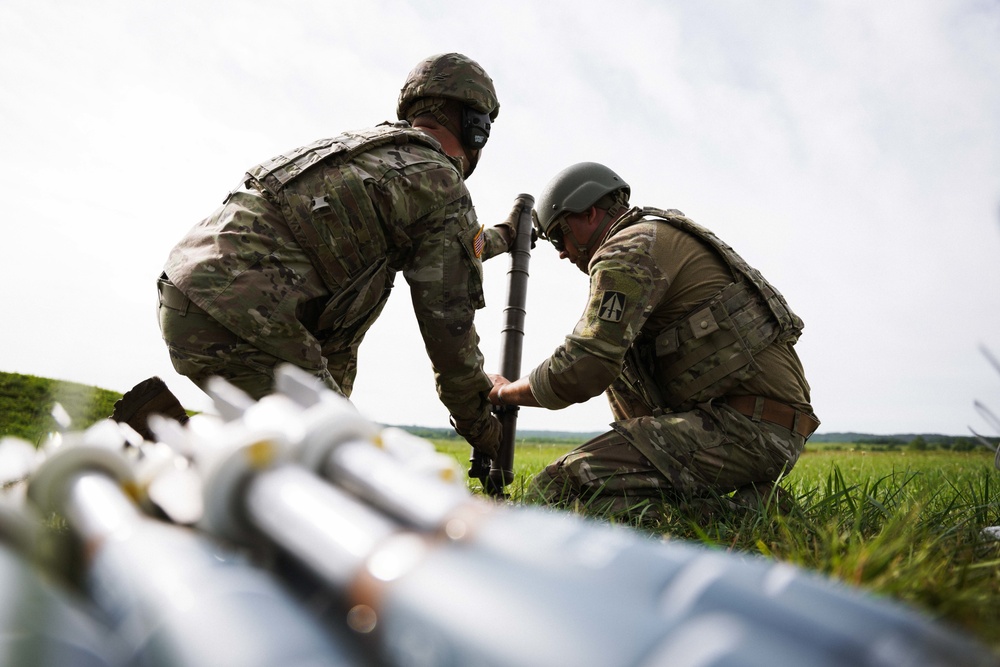 1-151 Infantry Regiment Conduct Mortar Training