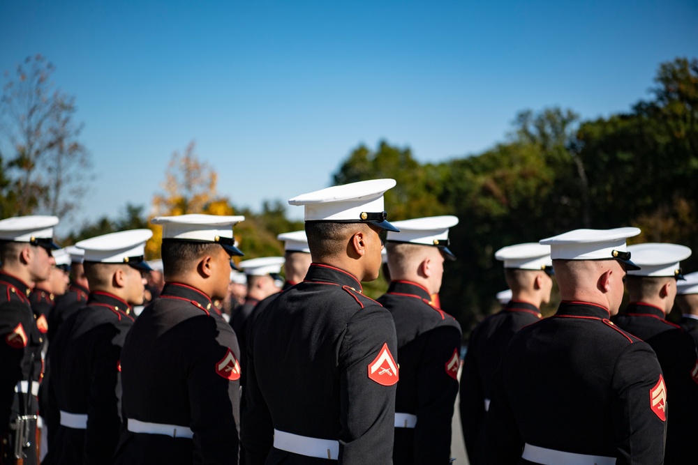 Military Funeral Honors with Funeral Escort are Conducted for U.S. Marine Corps Maj. Brendan O’Donnell in Section 83