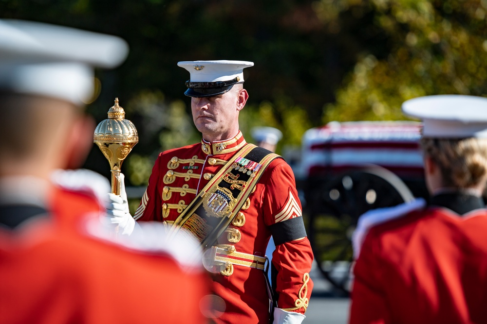 Military Funeral Honors with Funeral Escort are Conducted for U.S. Marine Corps Maj. Brendan O’Donnell in Section 83