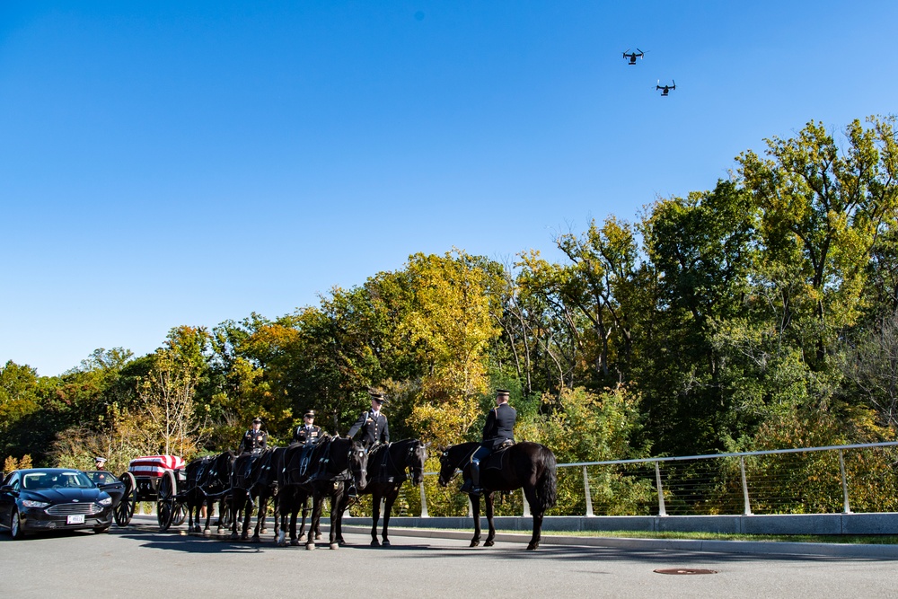 Military Funeral Honors with Funeral Escort are Conducted for U.S. Marine Corps Maj. Brendan O’Donnell in Section 83