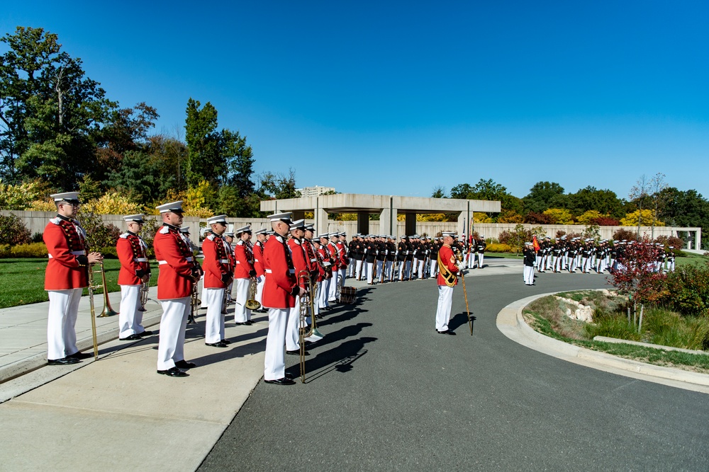 Military Funeral Honors with Funeral Escort are Conducted for U.S. Marine Corps Maj. Brendan O’Donnell in Section 83