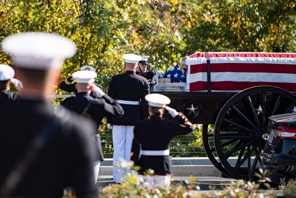 Military Funeral Honors with Funeral Escort are Conducted for U.S. Marine Corps Maj. Brendan O’Donnell in Section 83