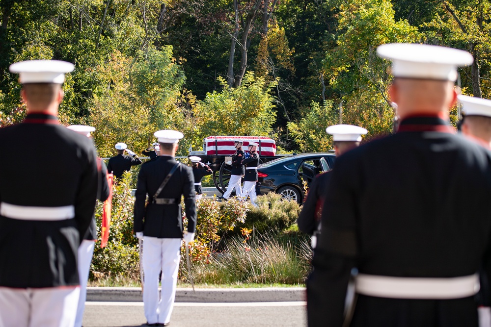 Military Funeral Honors with Funeral Escort are Conducted for U.S. Marine Corps Maj. Brendan O’Donnell in Section 83